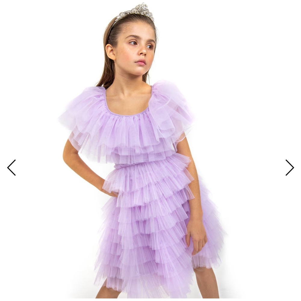 tutu du monde lavender purple oracle tulle dress size 10-11